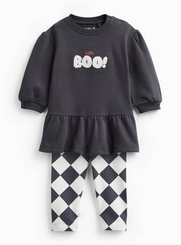 Black Halloween Printed Top & Leggings 2-3 years
