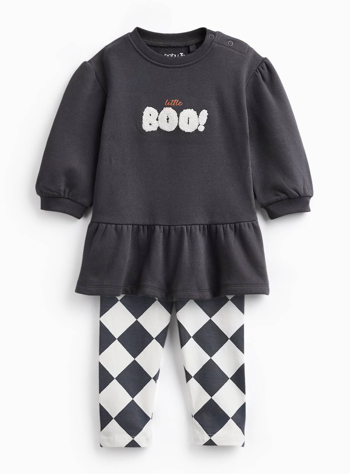 Black Halloween Printed Top & Leggings 3-6 months - Image 1