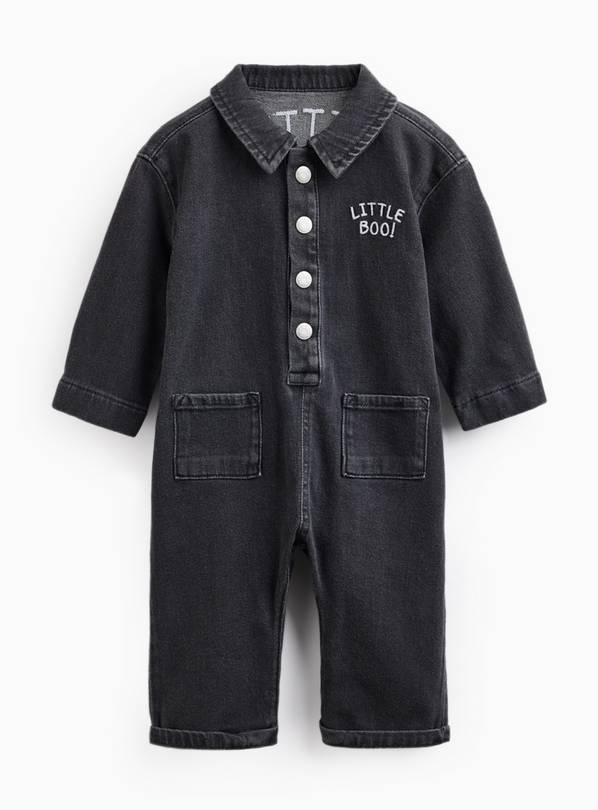 Halloween Little Boo Denim Romper Boilersuit 6-9 months