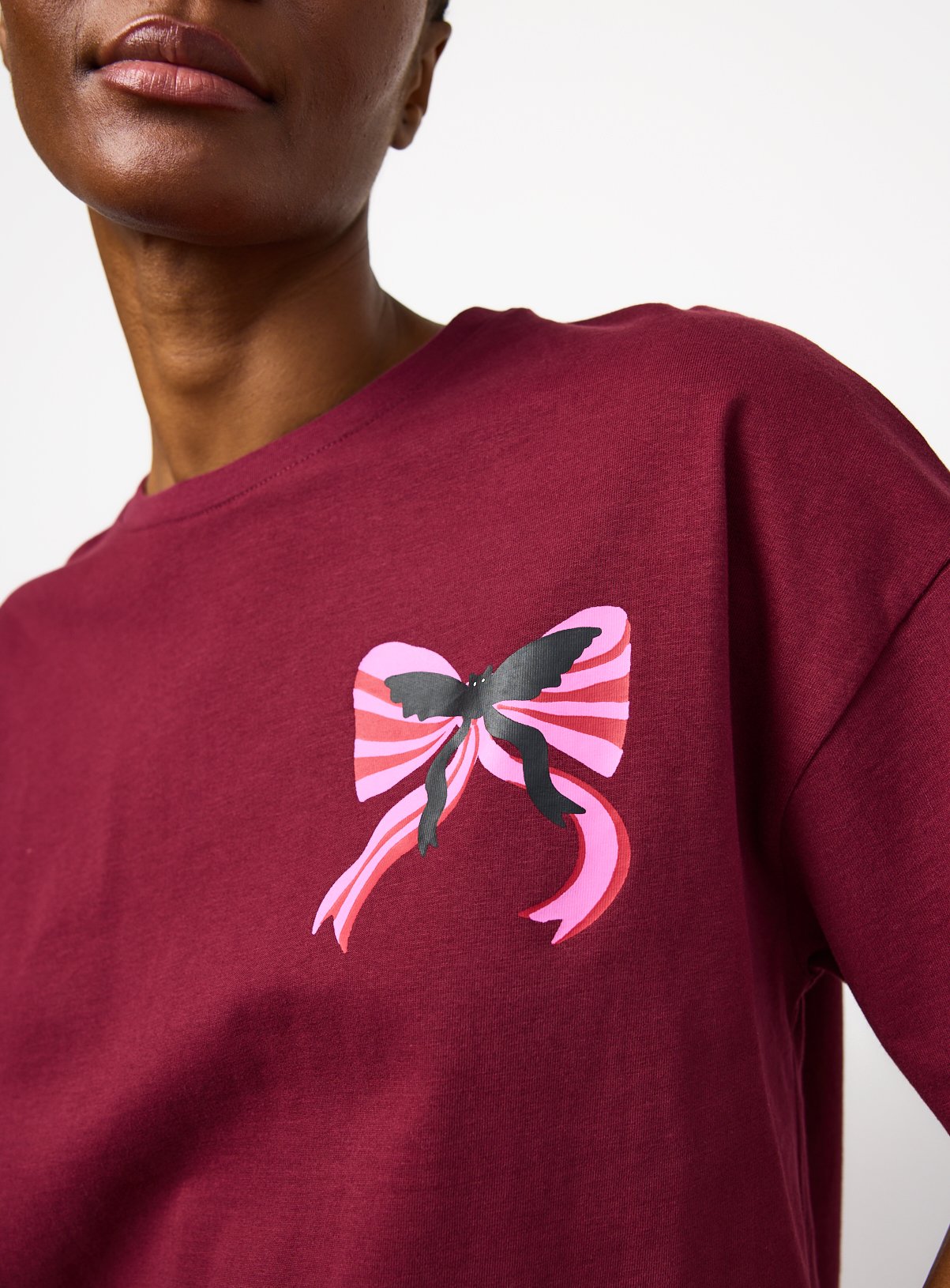 Plum Halloween Bow Print Jersey Pyjamas XXL - Image 3 thumbnail