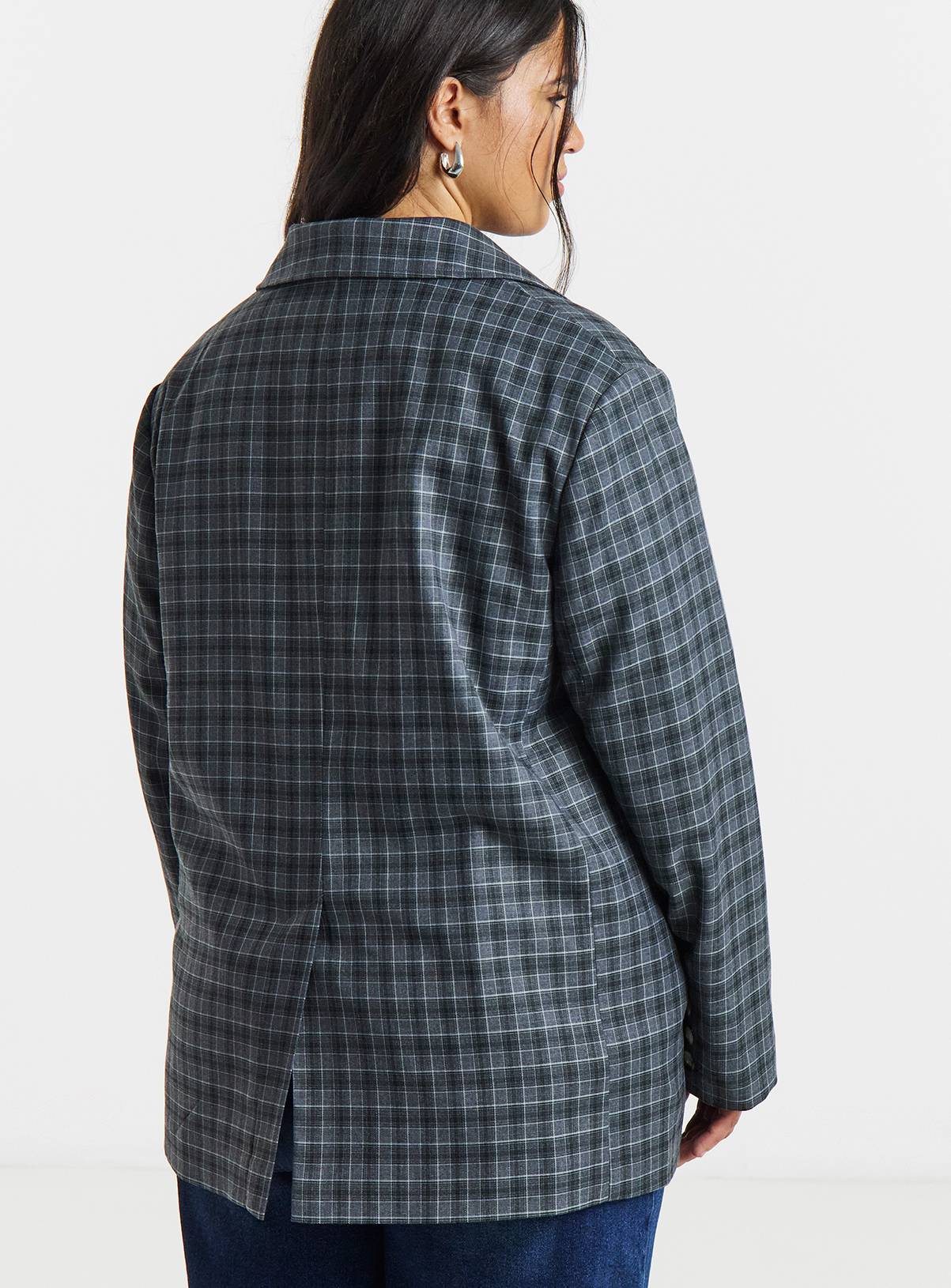 SIMPLY BE Oversized Check Blazer 18 - Image 2