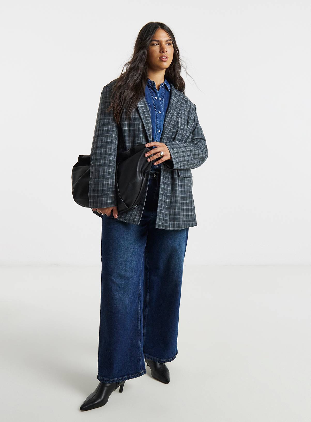 SIMPLY BE Oversized Check Blazer 18 - Image 3