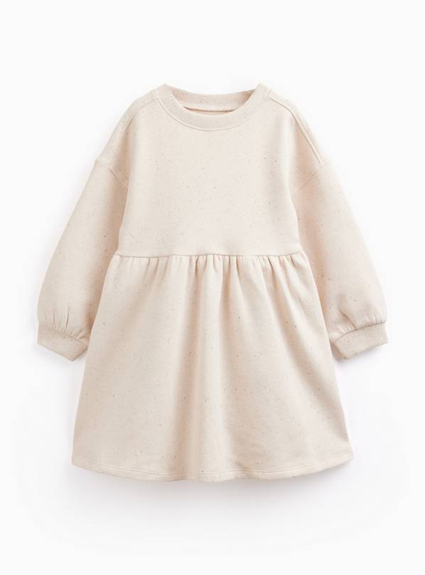 Cream Neppy Sweat Dress 2-3 years