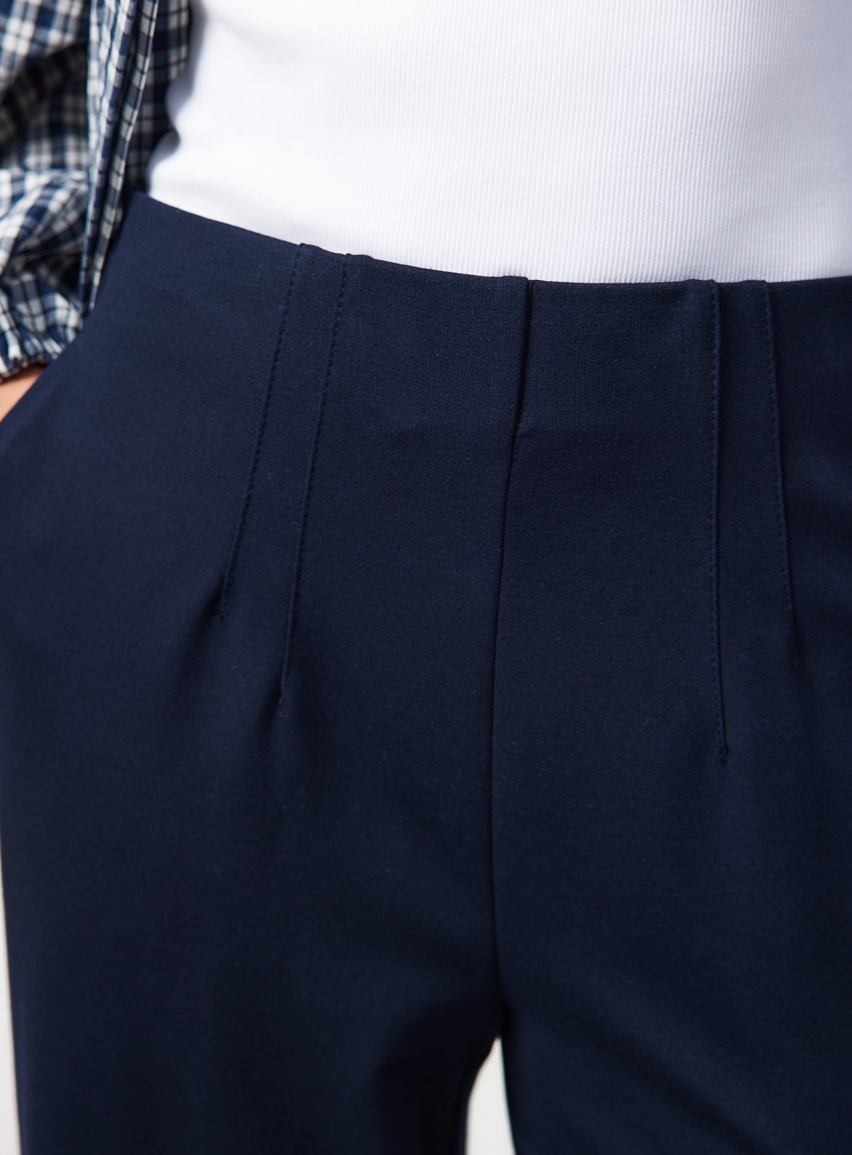Navy Ponte Wide Leg Trousers 20L - Image 3 thumbnail