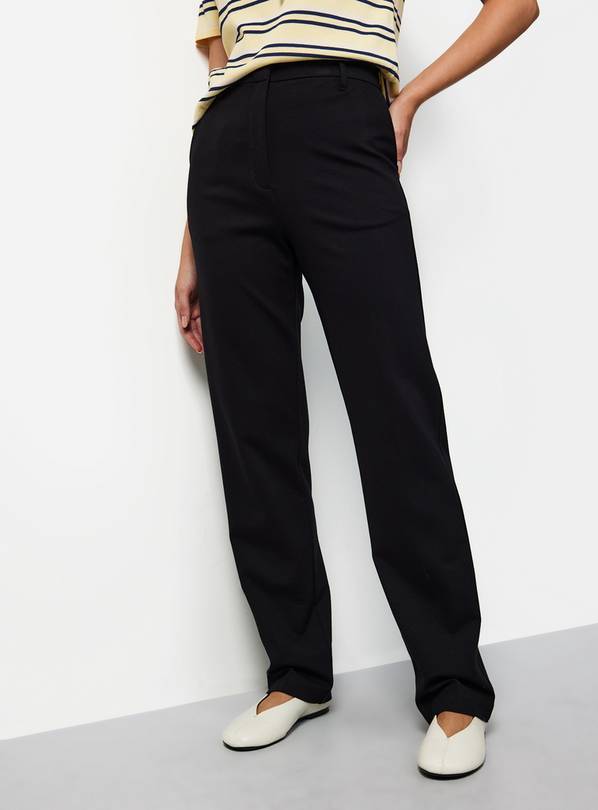 Black Ponte Straight Leg Trousers 8L