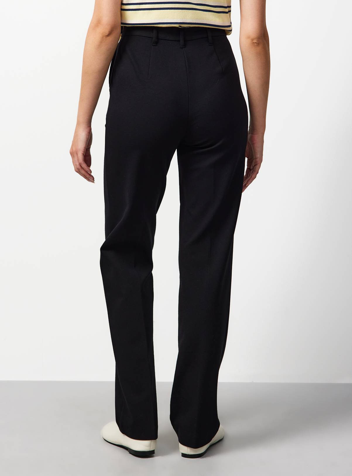 Black Ponte Straight Leg Trousers 10R - Image 4