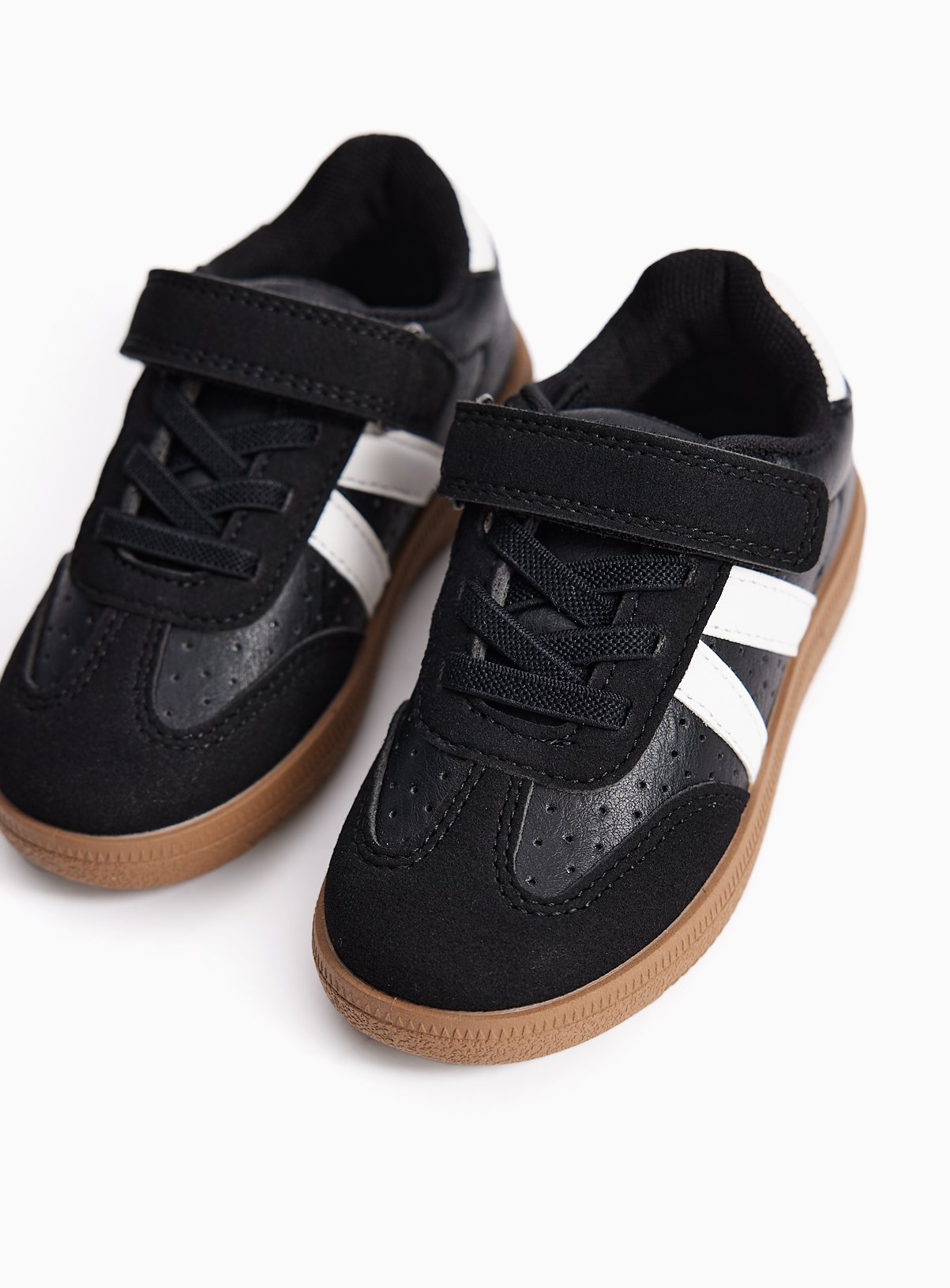 Black Retro Court Trainers 9 Infant - Image 2 thumbnail