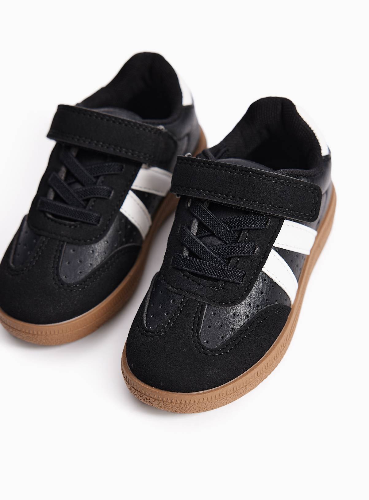 Black Retro Court Trainers 9 Infant - Image 2
