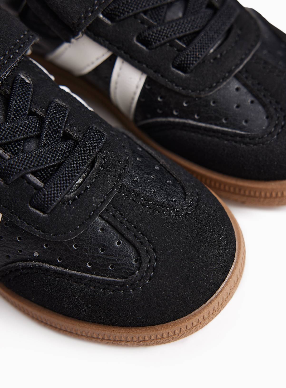 Black Retro Court Trainers 9 Infant - Image 3