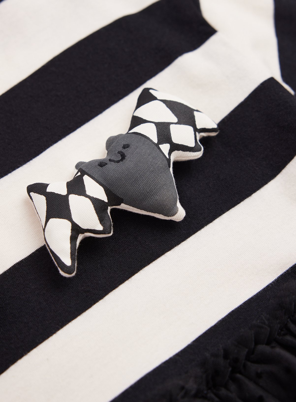 Black & White Striped Halloween Mesh Dress  7-8 years - Image 2 thumbnail