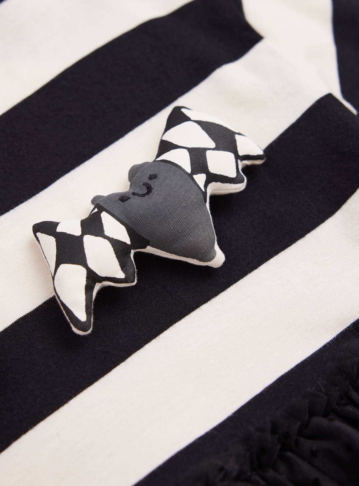 Black & White Striped Halloween Mesh Dress  7-8 years - Image 2