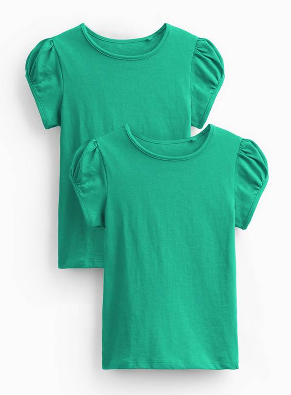 Green Puff Sleeve T-Shirt 2 Pack 9 years
