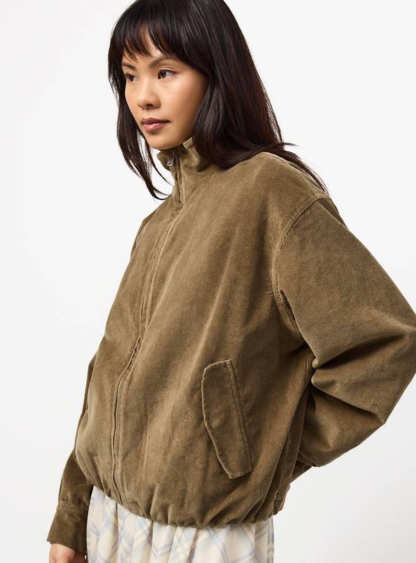 Khaki Corduroy Bomber Jacket 22