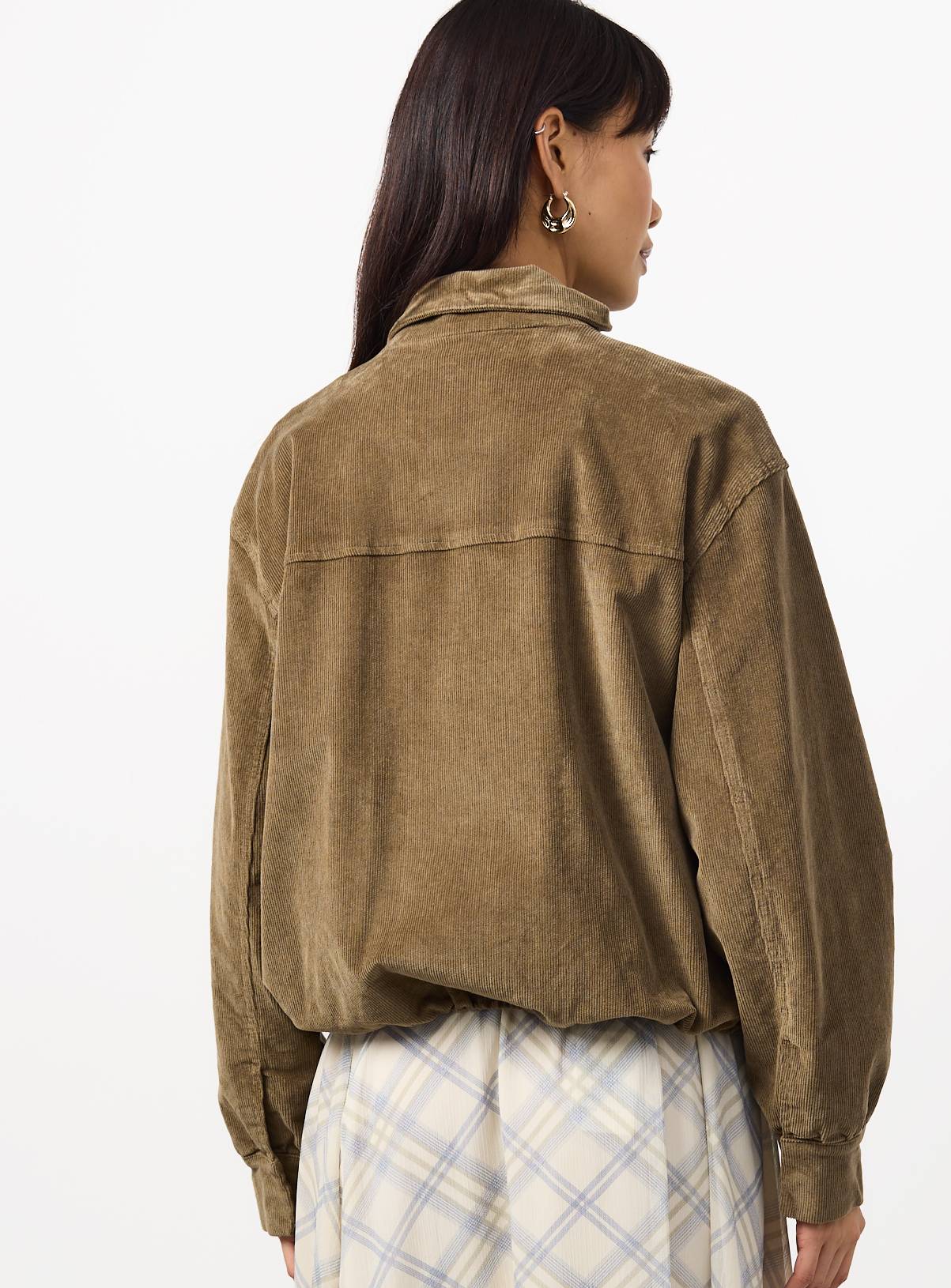 Khaki Corduroy Bomber Jacket 10 - Image 4