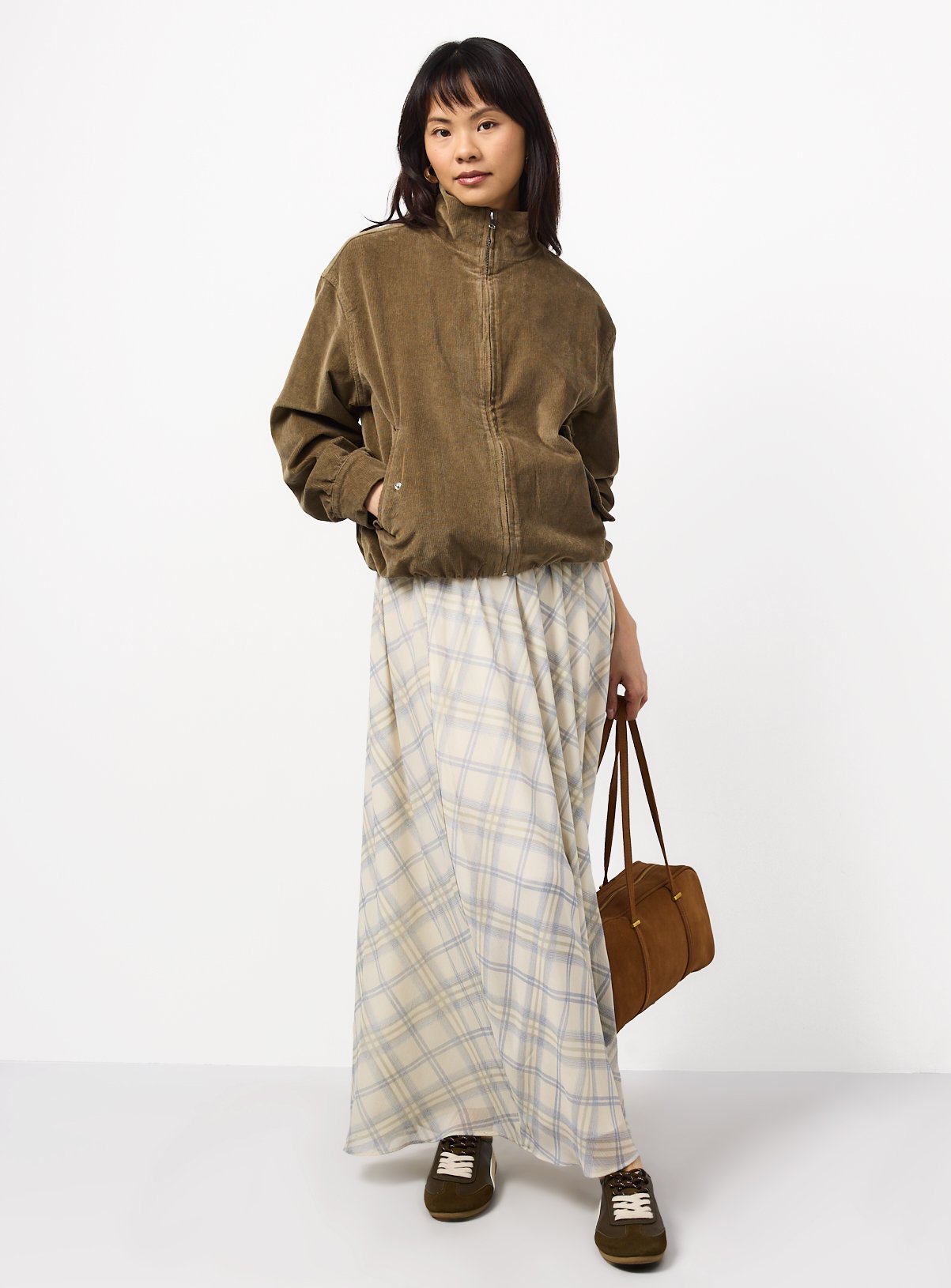 Khaki Corduroy Bomber Jacket 22 - Image 2 thumbnail