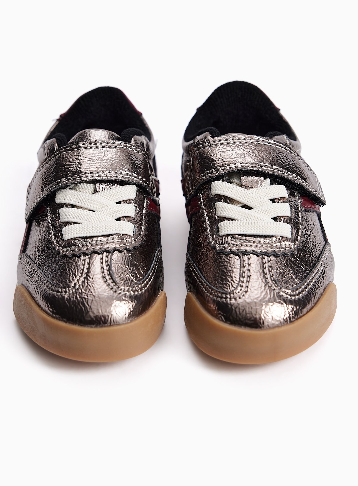 Silver Metallic Slim Sole Trainers 8 Infant - Image 2 thumbnail