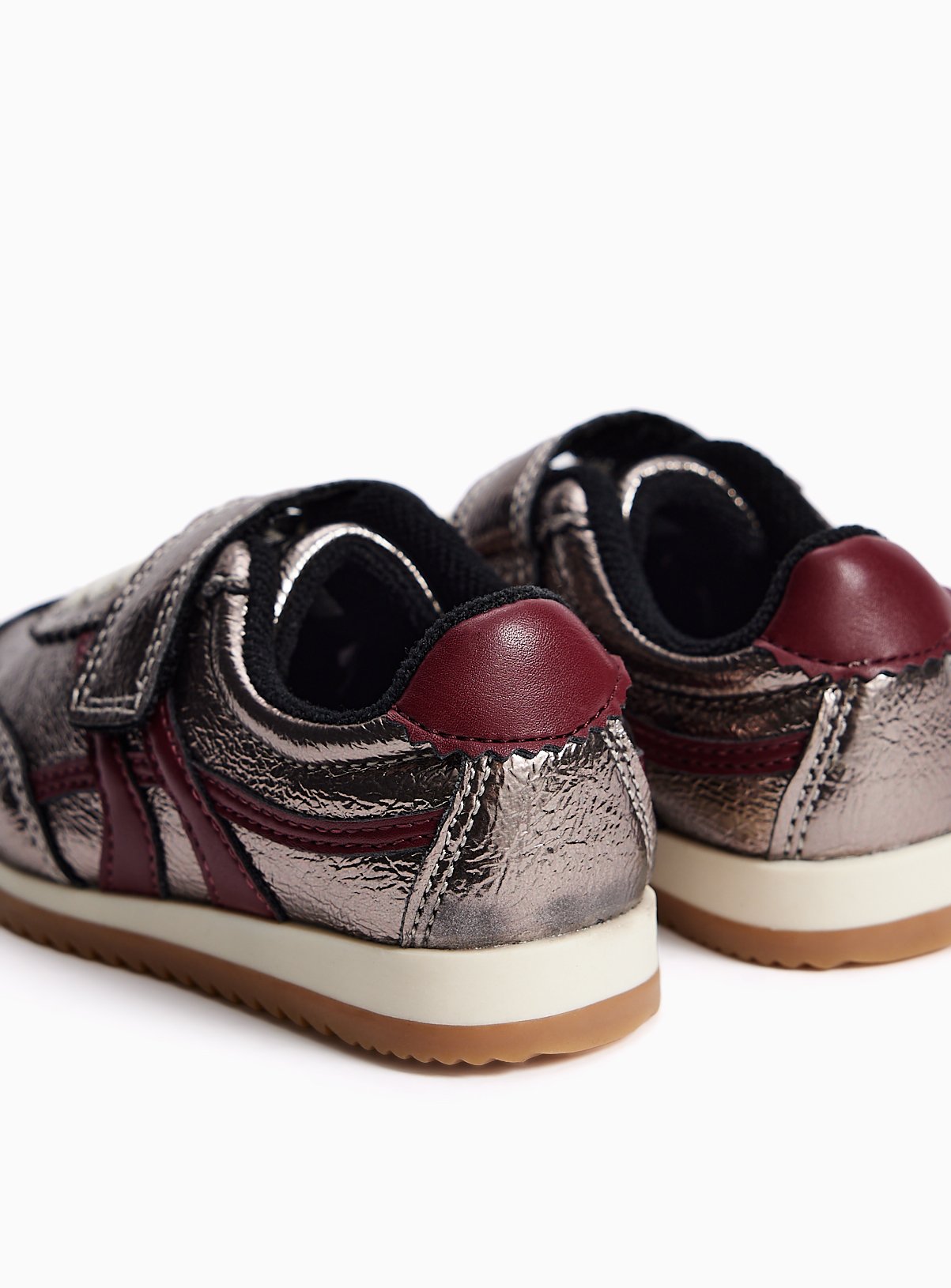 Silver Metallic Slim Sole Trainers 8 Infant - Image 4 thumbnail