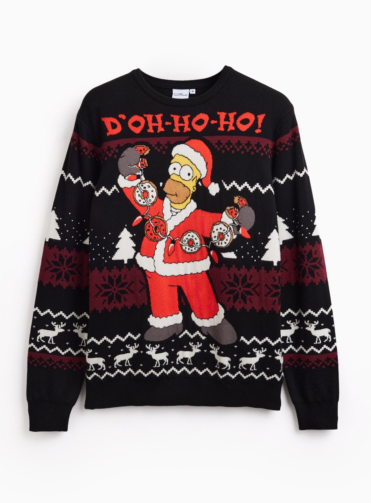 The Simpsons Black Christmas Jumper XL - Image 2 thumbnail