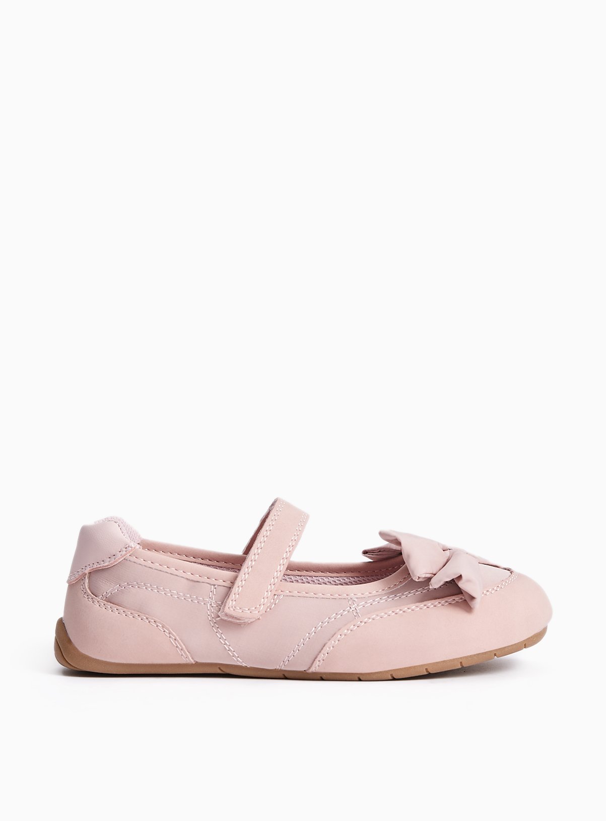 Pink Bow Detail Sporty Ballerina Shoes 10 Infant - Image 2 thumbnail