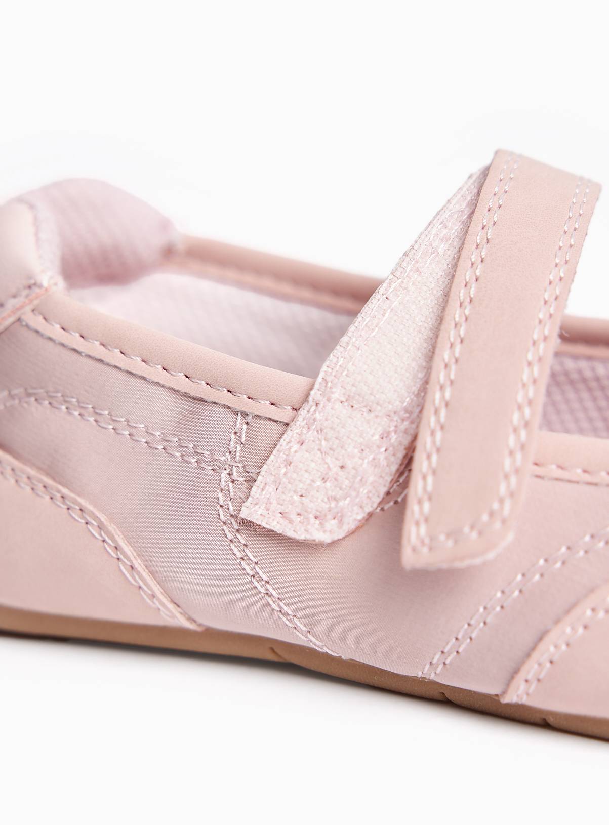 Pink Bow Detail Sporty Ballerina Shoes 10 Infant - Image 3