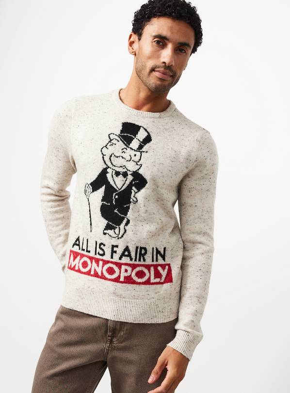 Stone All Is Fair In Monopoly Christmas Jumper L