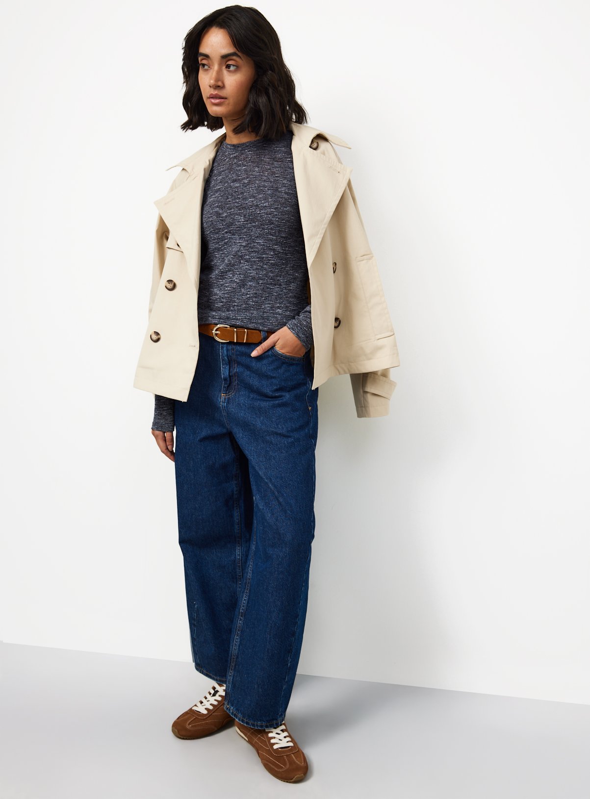 Blue Space Dye Slim Fit Top 22 - Image 2 thumbnail
