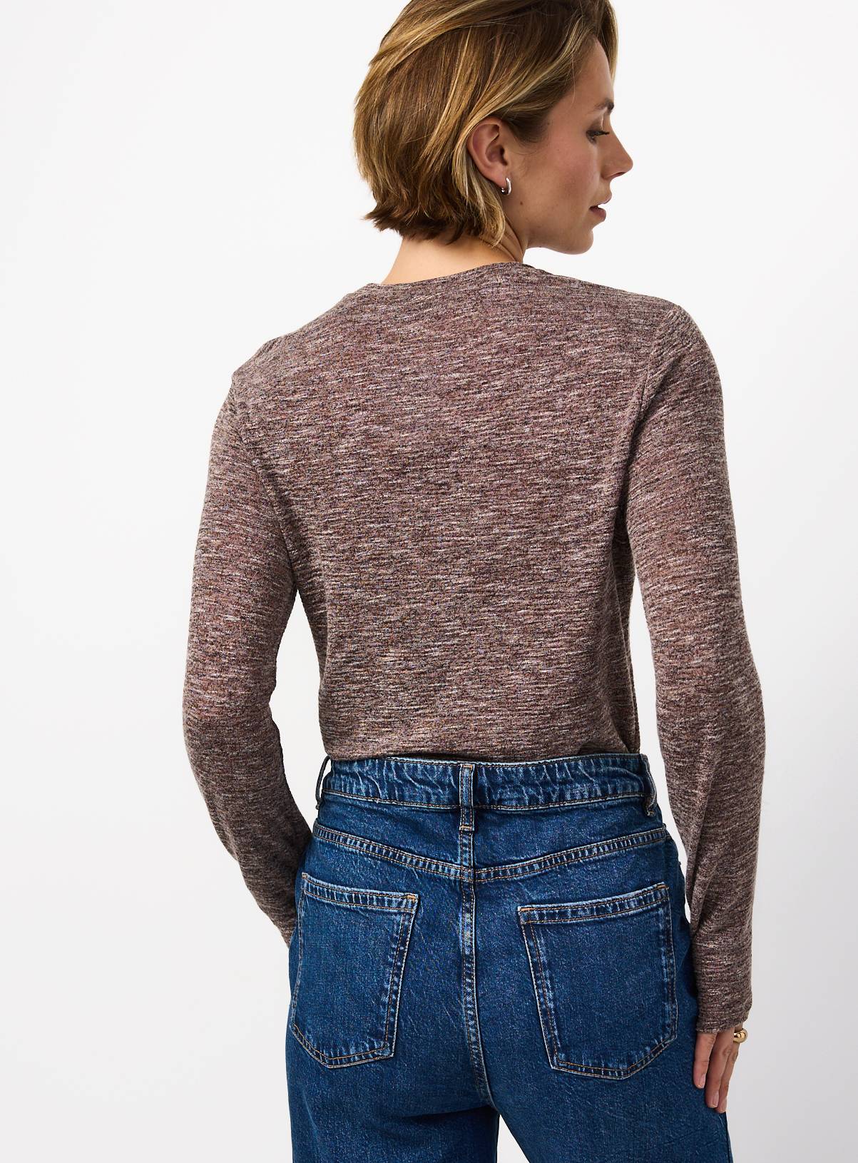 Brown Space Dye Slim Fit Top 22 - Image 4