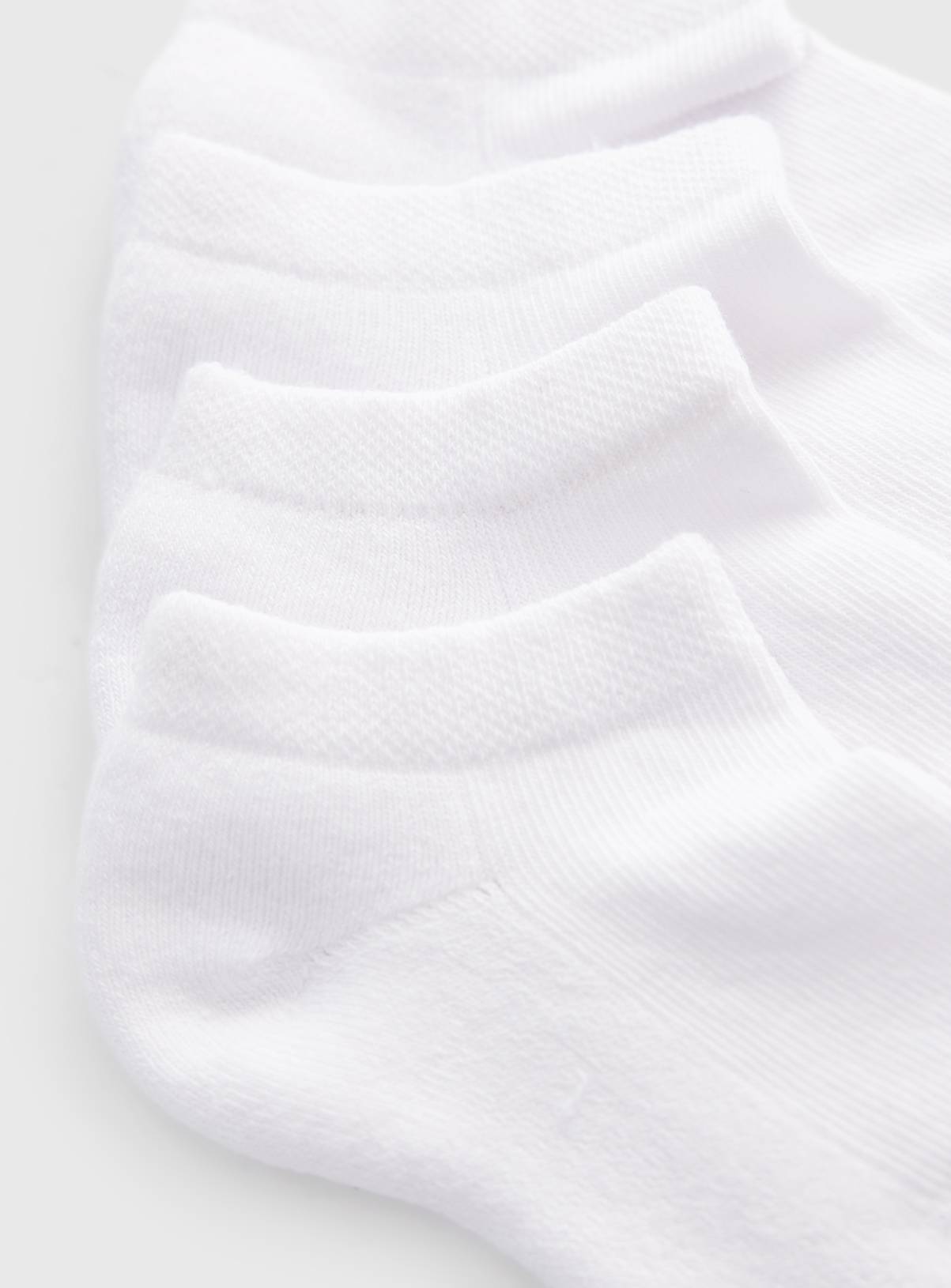 White Cushioned Sole Trainer Socks 4 Pack 4-6.5 - Image 2