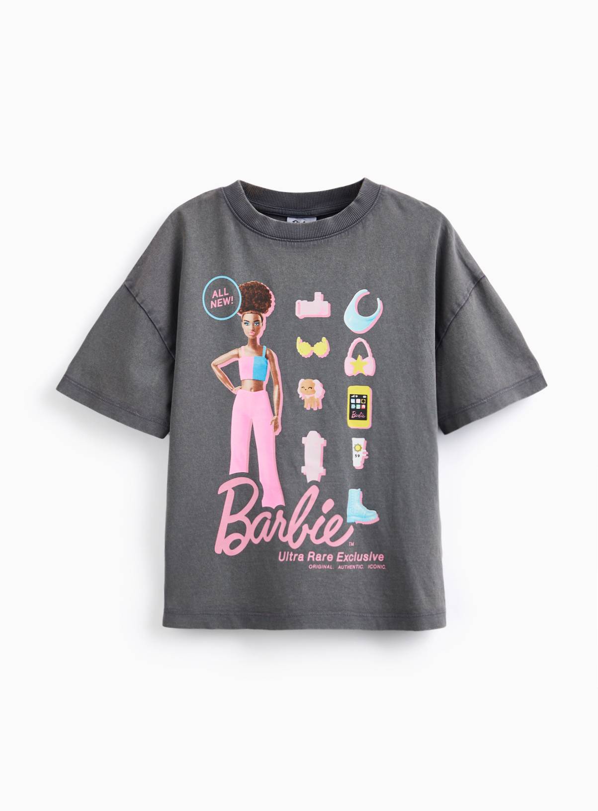 Charcoal Barbie Graphic T-Shirt 12 years - Image 1