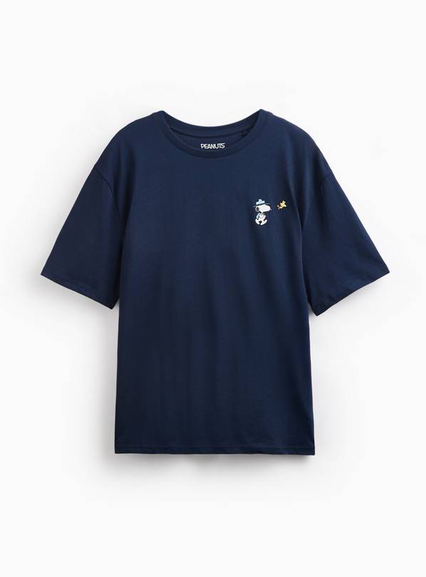 Navy Snoopy Fishing Club Graphic Relaxed Fit T-Shirt L