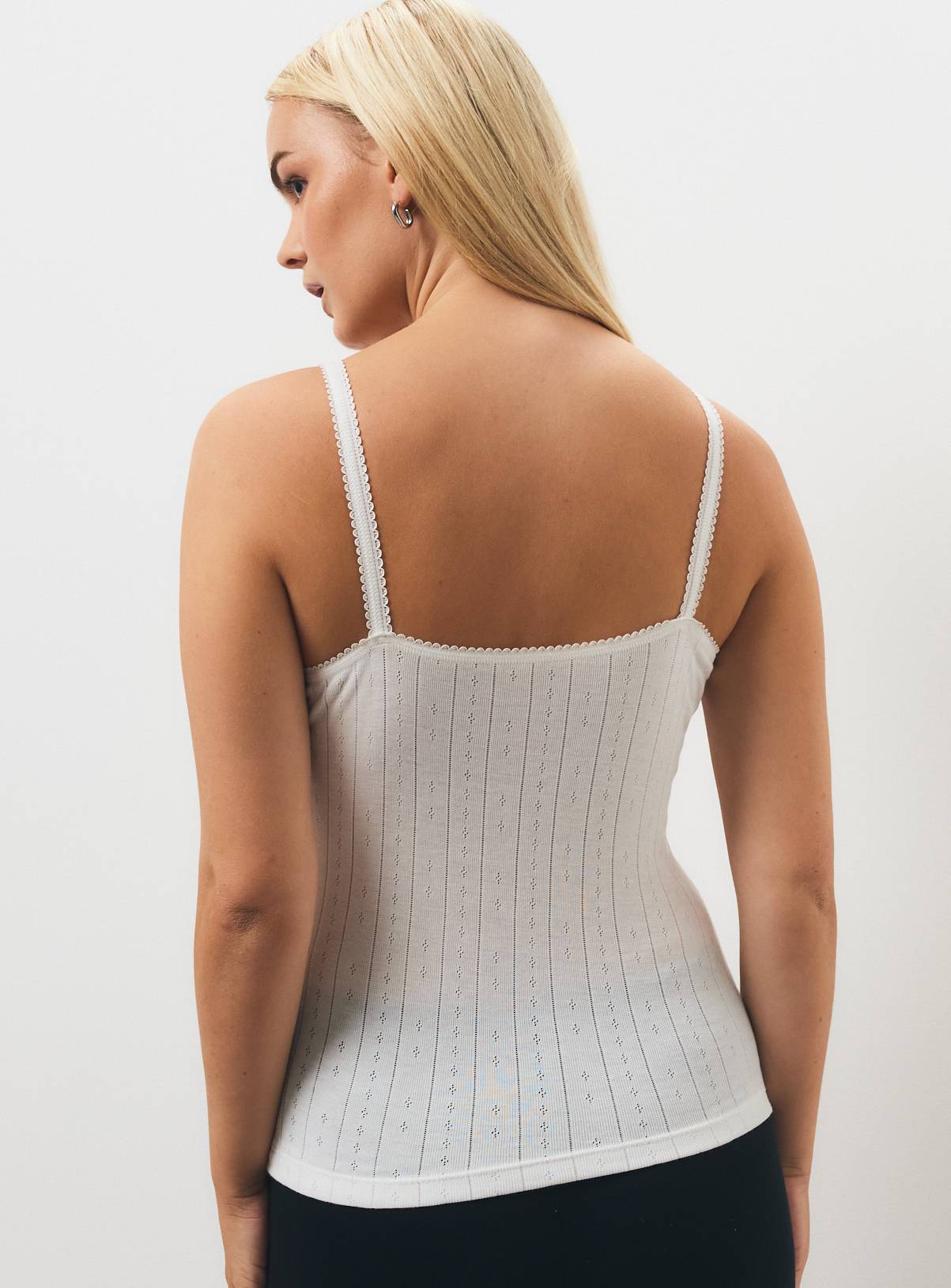 Cream Thermal Pointelle Camisoles 2 Pack XS - Image 5