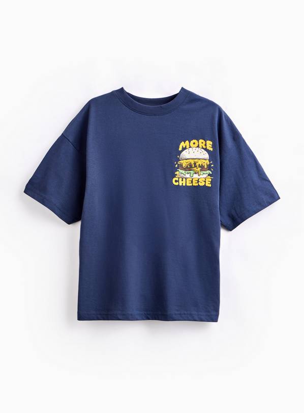 Navy More Cheese Please T-Shirt 6 years