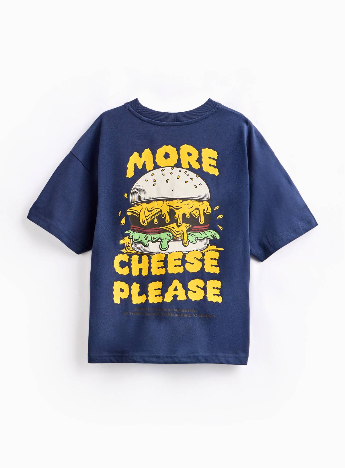 Navy More Cheese Please T-Shirt 7 years - Image 3