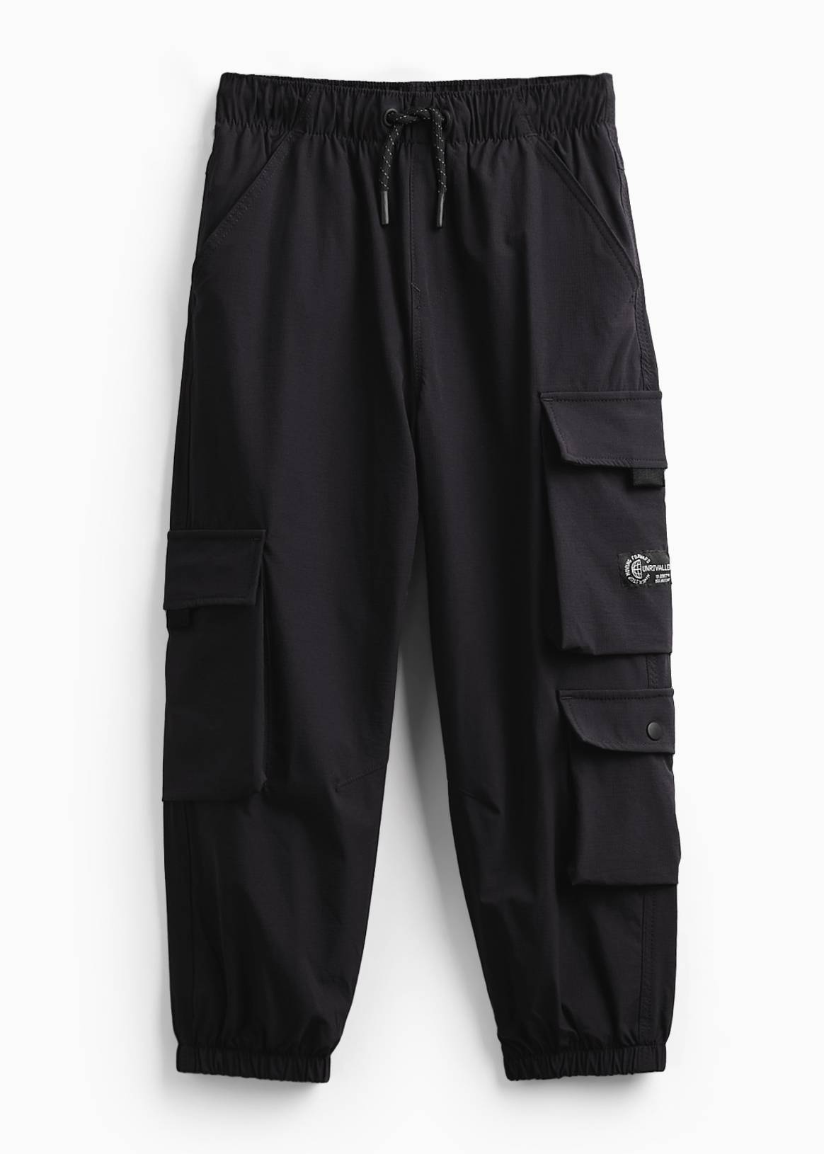 Black Baggy Tech Trousers 14 years - Image 1