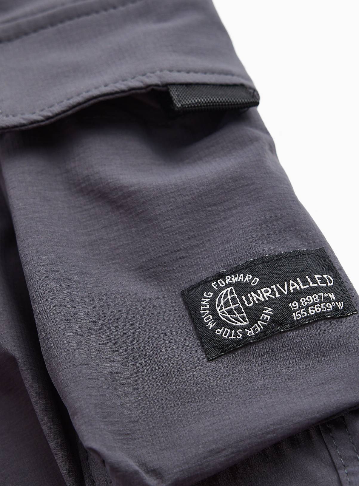 Grey Cargo Pants with Pockets & Patches  12 years - Image 2