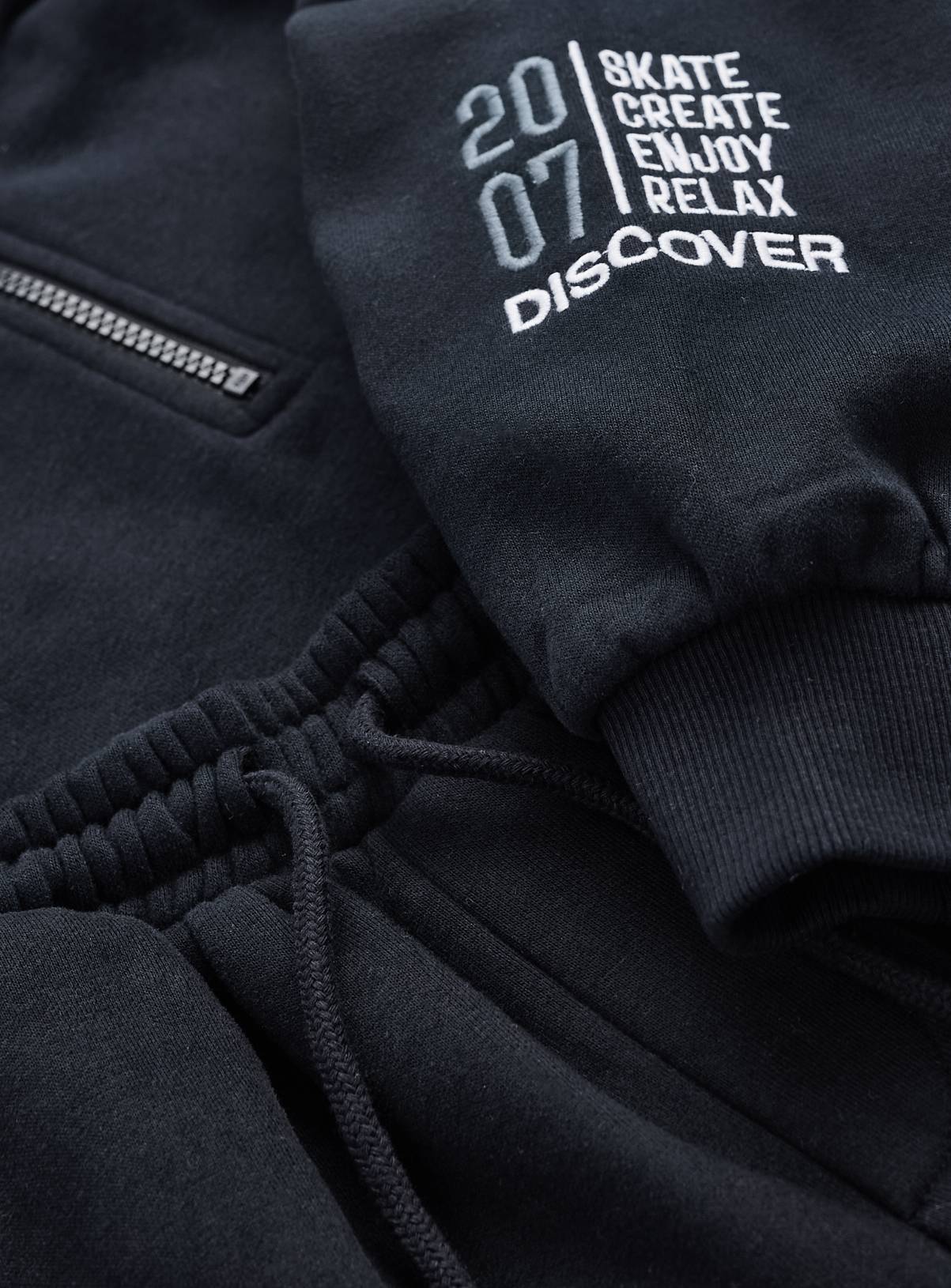 Black Chillax Graphic Sweatshirt & Joggers Set 10 years - Image 4