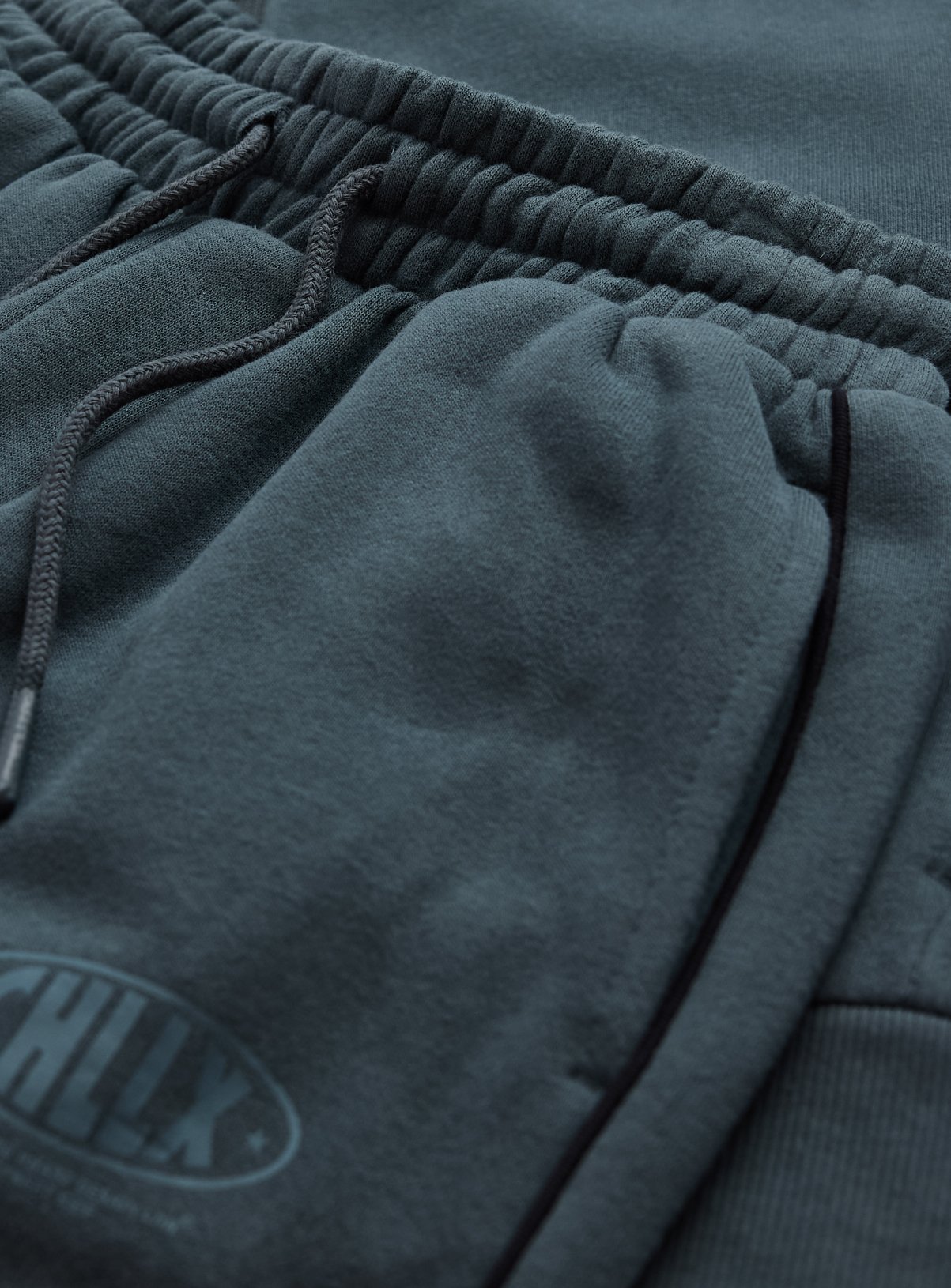 Teal Chillax Motif Funnel Neck Sweatshirt & Joggers Set 11 years - Image 4 thumbnail