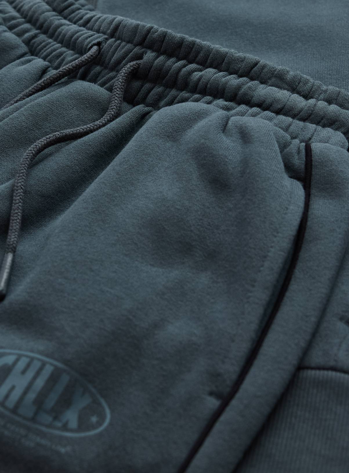 Teal Chillax Motif Funnel Neck Sweatshirt & Joggers Set 11 years - Image 4