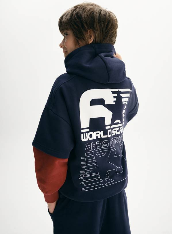 Blue & Red Sporty Star Sweat Set  7 years