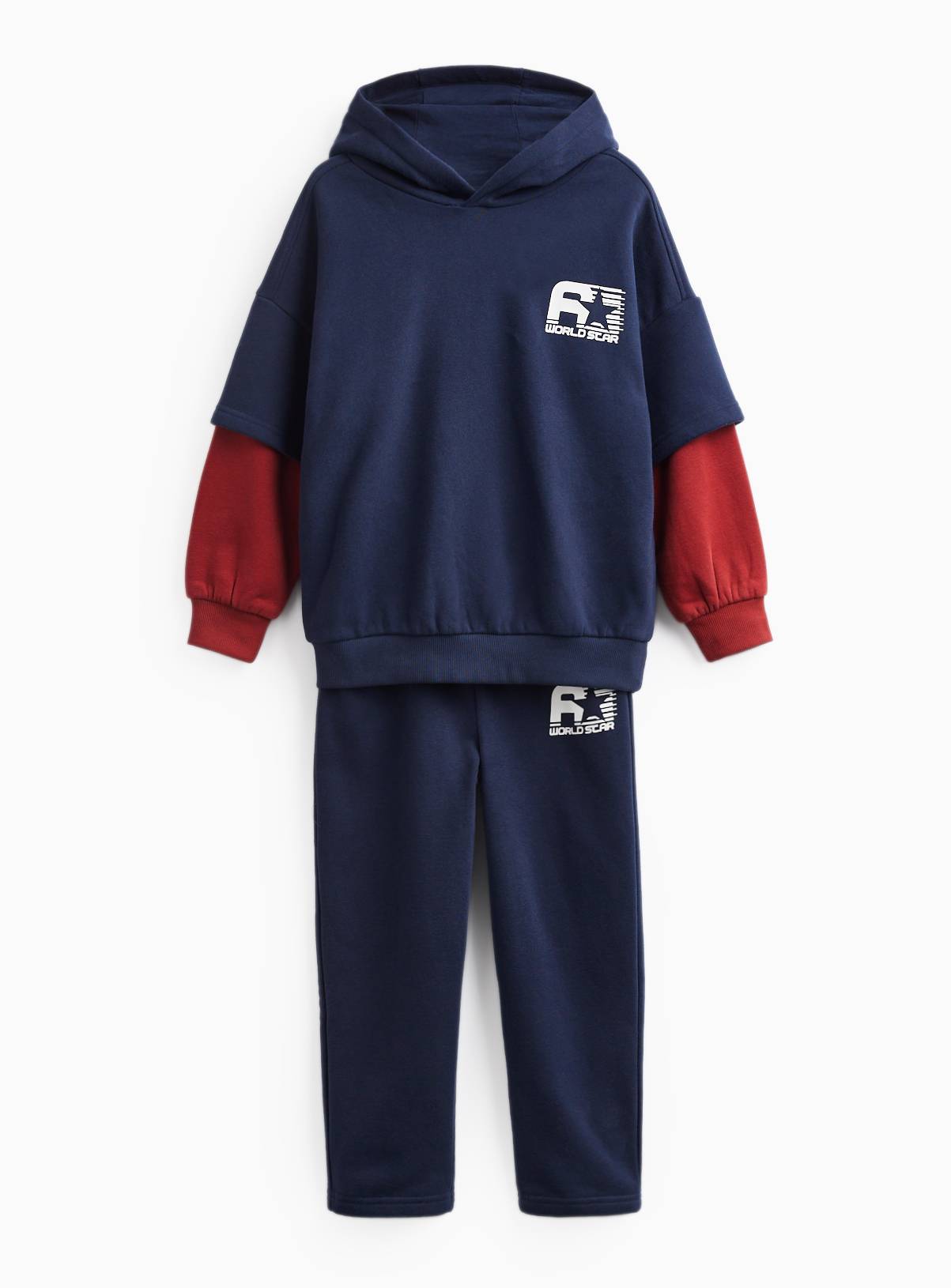 Blue & Red Sporty Star Sweat Set  8 years - Image 2
