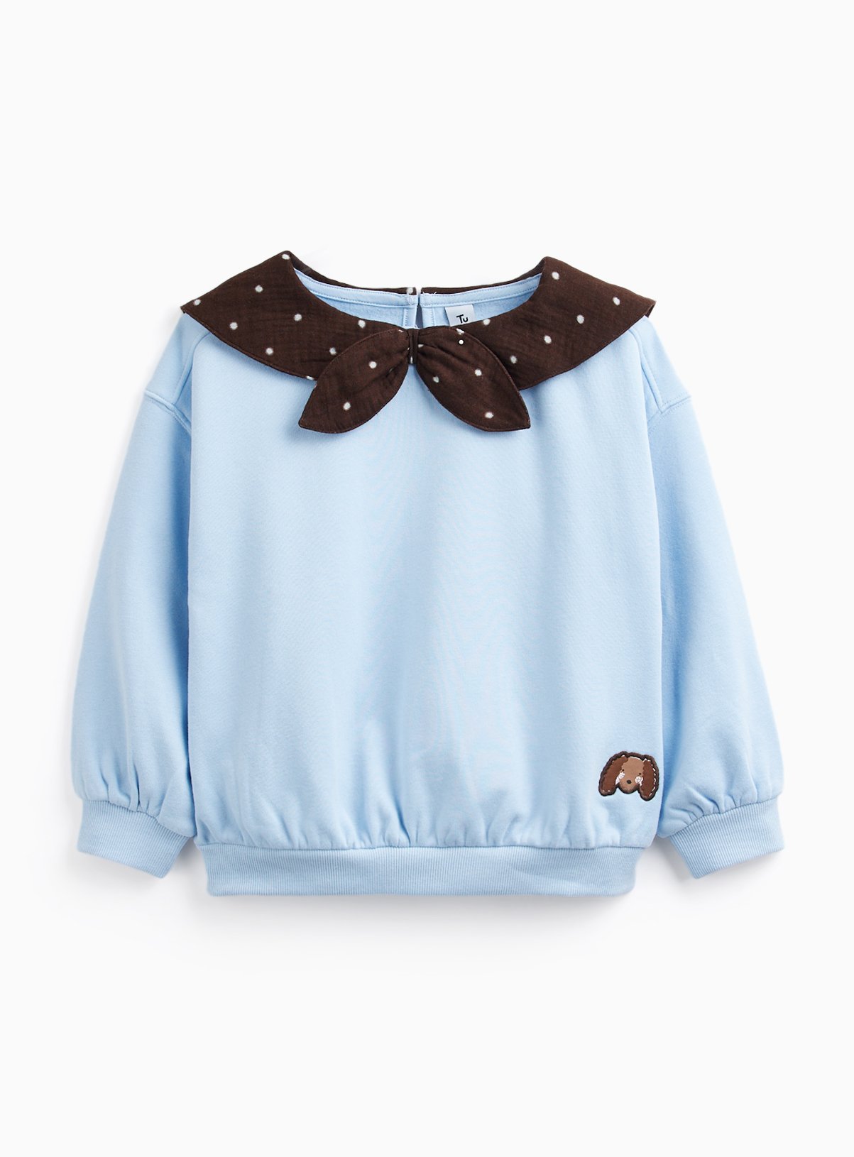 Blue  Neck Scarf Sweatshirt 7-8 years - Image 1 thumbnail