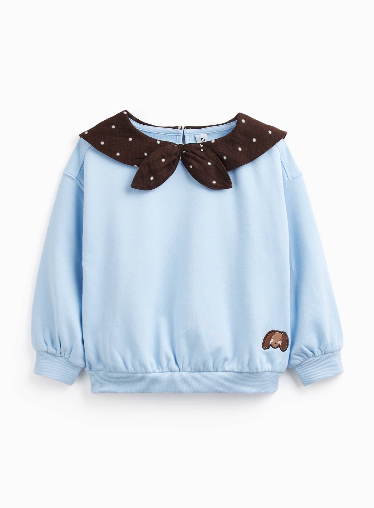 Blue  Neck Scarf Sweatshirt 7-8 years - Image 1
