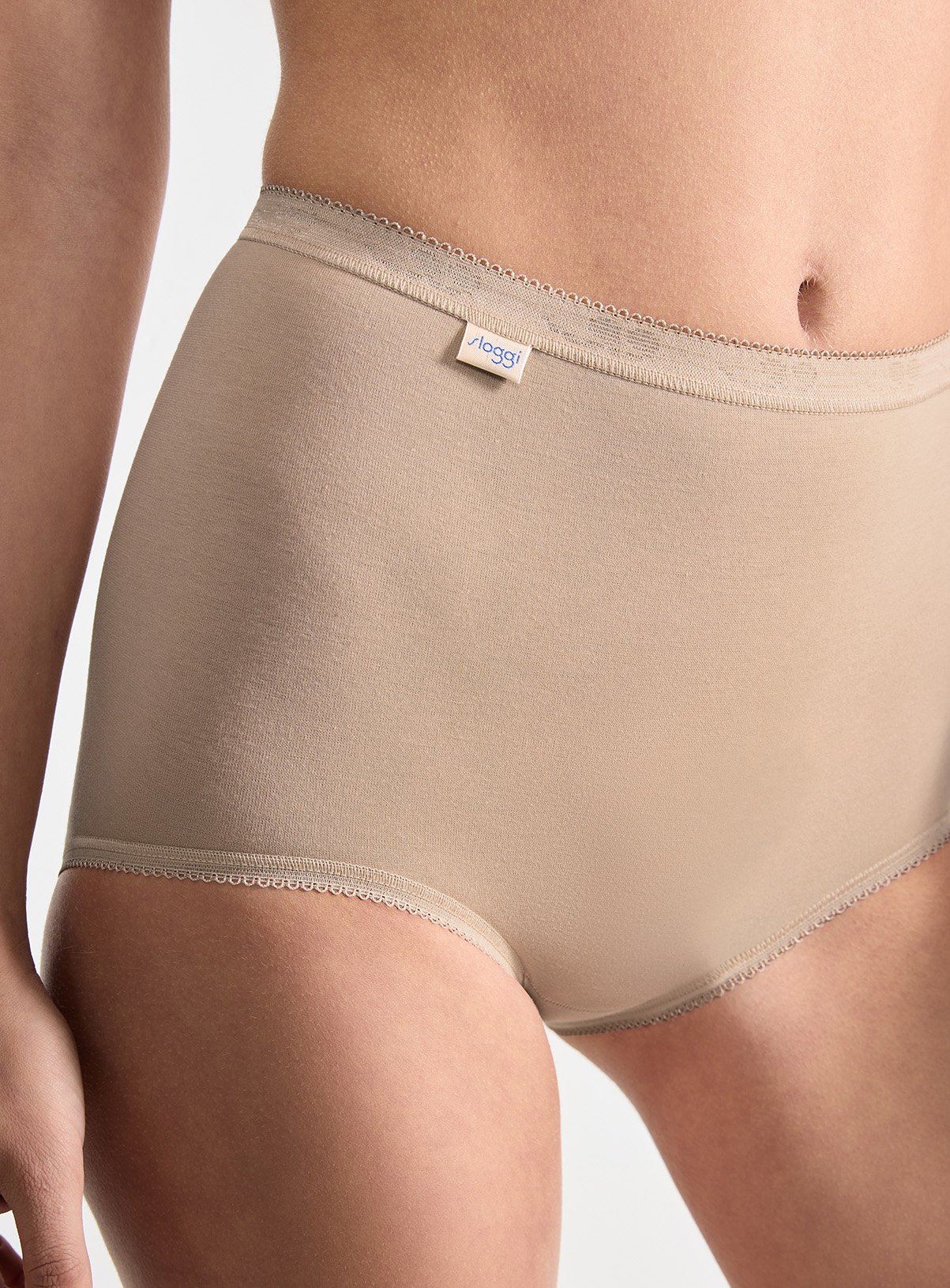 SLOGGI Basic Maxi Knickers 3 Pack Nude 10 - Image 4 thumbnail