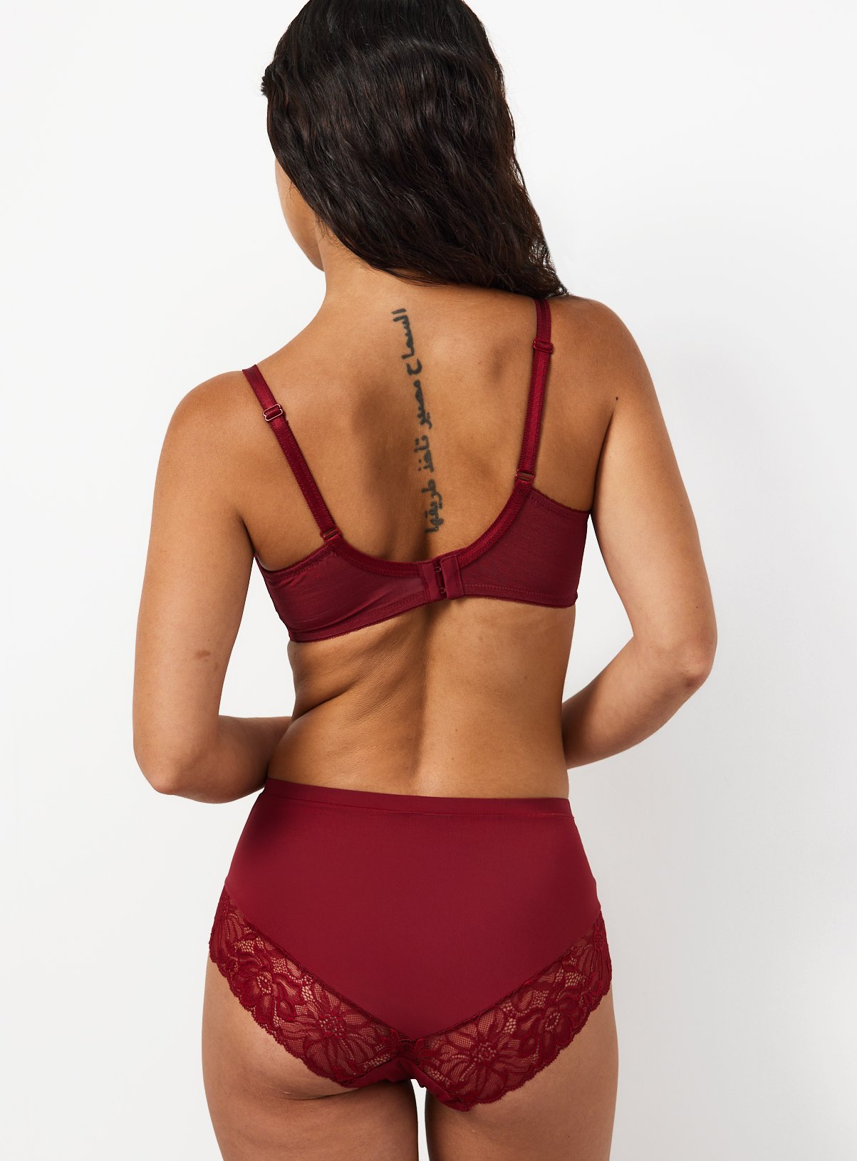 Red Fleur Lace Full Cup Bra DD+ 42GG - Image 5 thumbnail