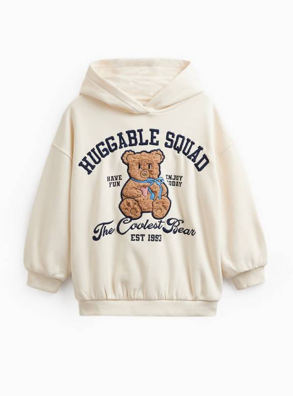 Cream Boucle Bear Hoodie 4-5 years