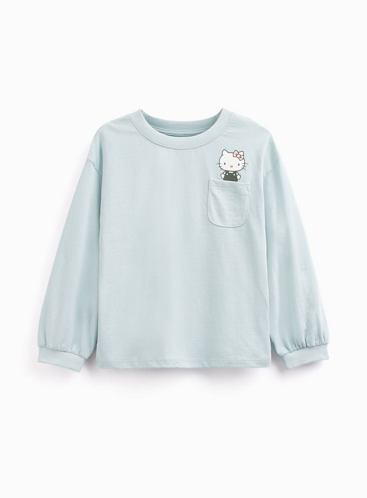 Green Pure Cotton Hello Kitty Crewneck Sweatshirt 7-8 years - Image 1