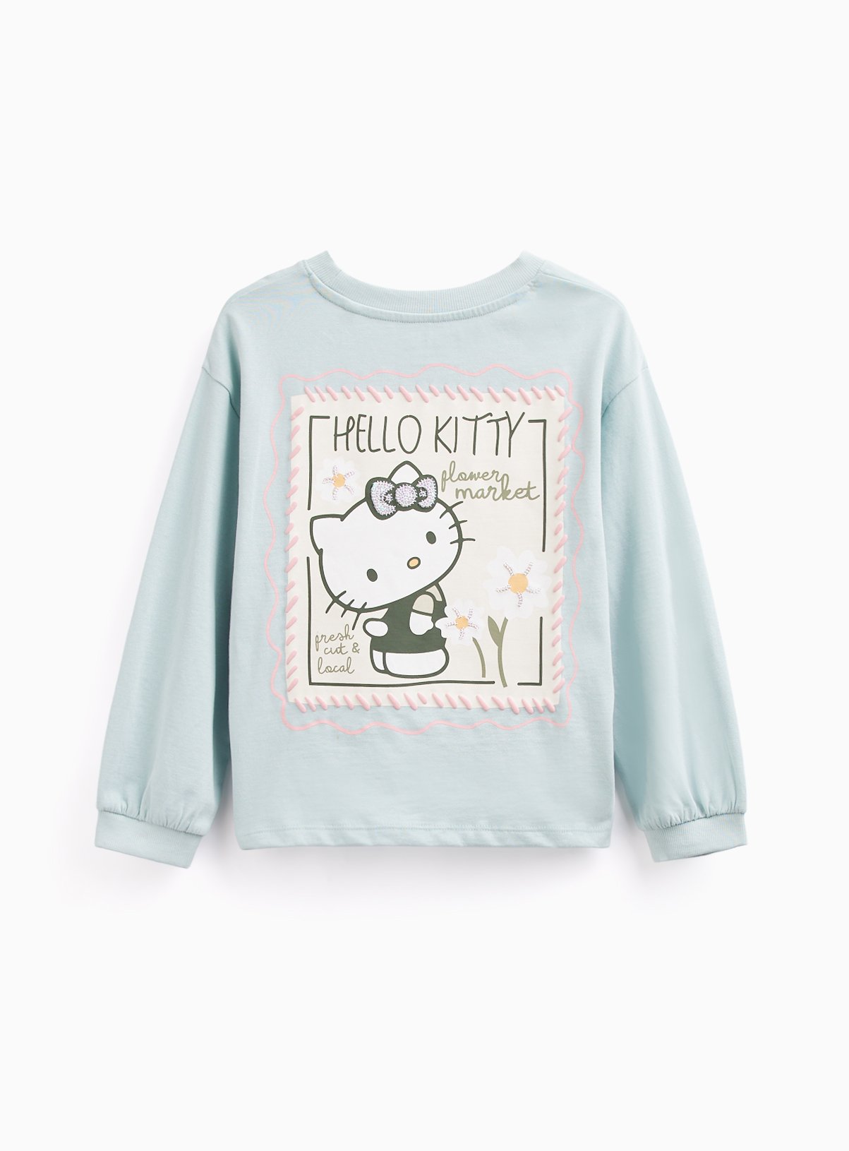 Green Pure Cotton Hello Kitty Crewneck Sweatshirt 7-8 years - Image 3 thumbnail