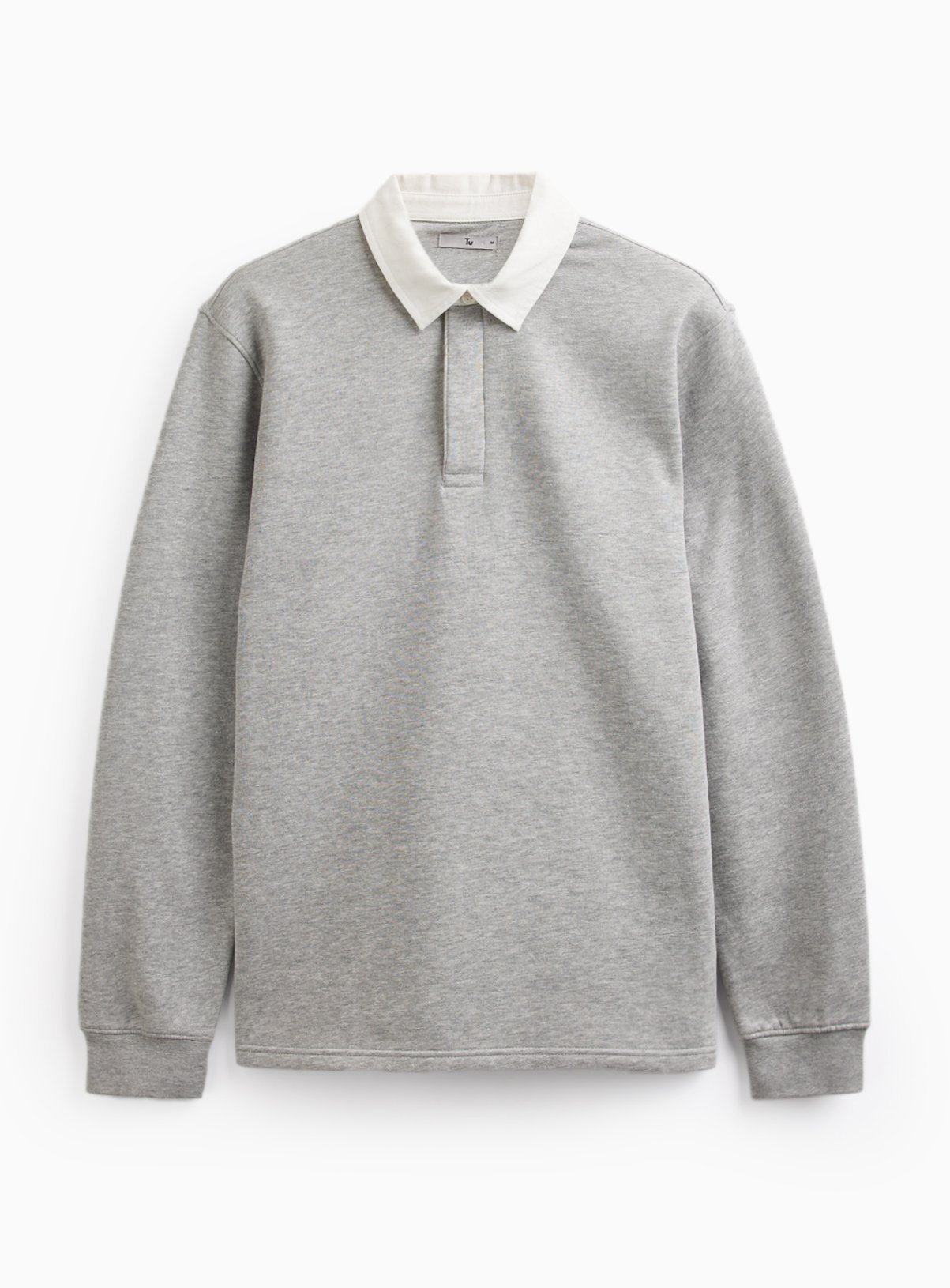 Grey Long Sleeve Rugby Sweatshirt XL - Image 3 thumbnail
