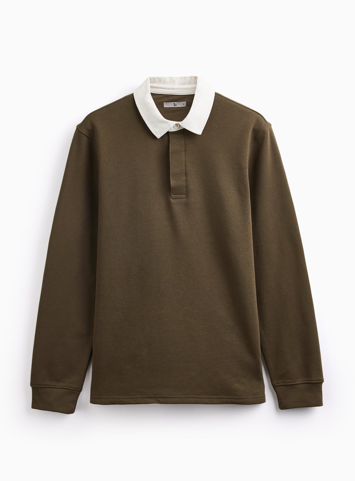 Khaki Long Sleeve Rugby Sweatshirt XXXXL - Image 3 thumbnail