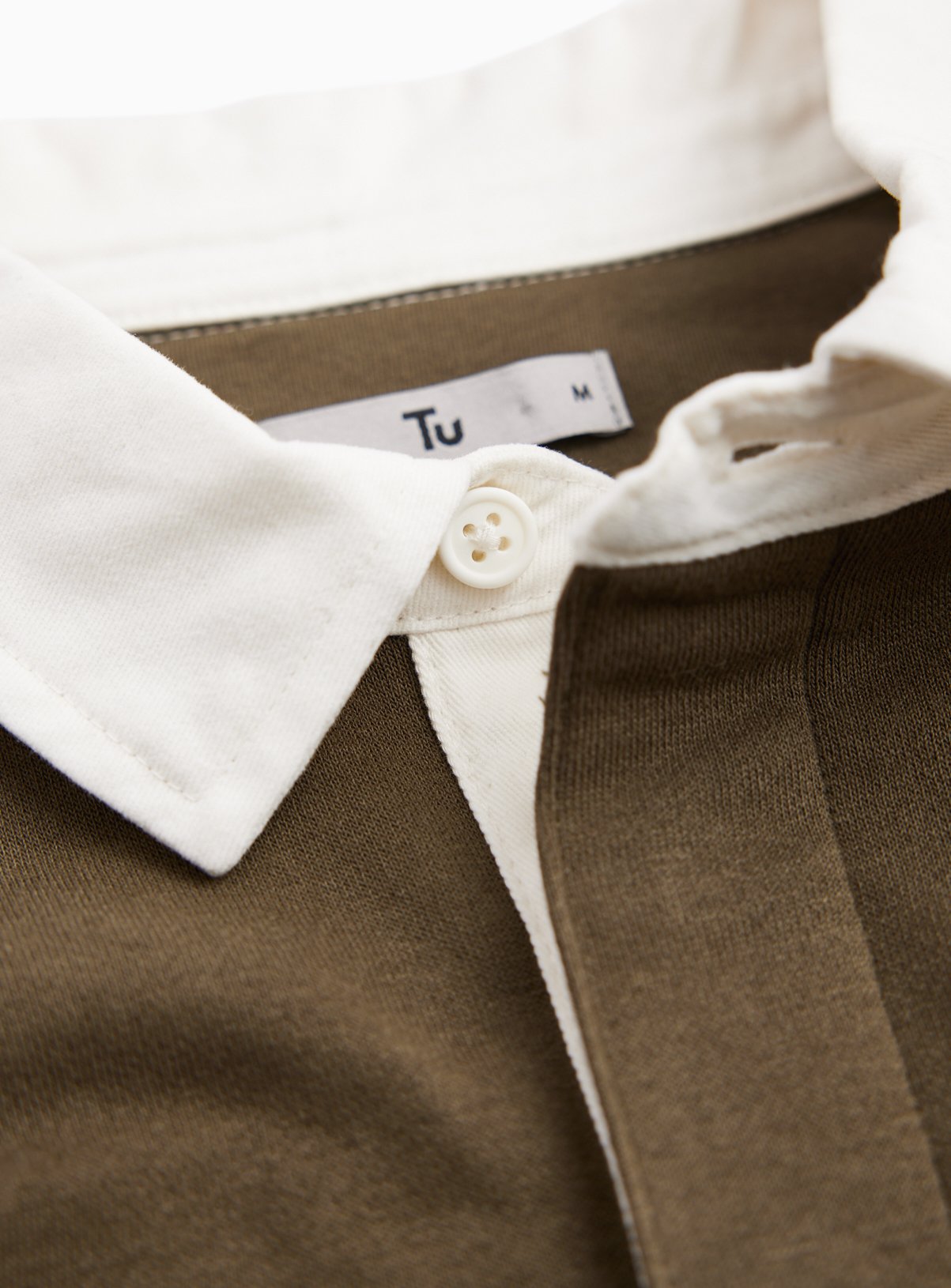 Khaki Long Sleeve Rugby Sweatshirt XXXXL - Image 4 thumbnail
